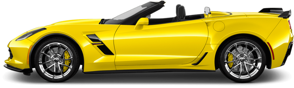 Auto geel zijkant